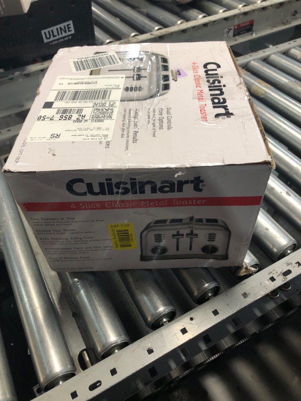 Photo 1 of (used)Cuisinart 4 Slice Toaster Oven, Brushed Stainless, CPT-180P1