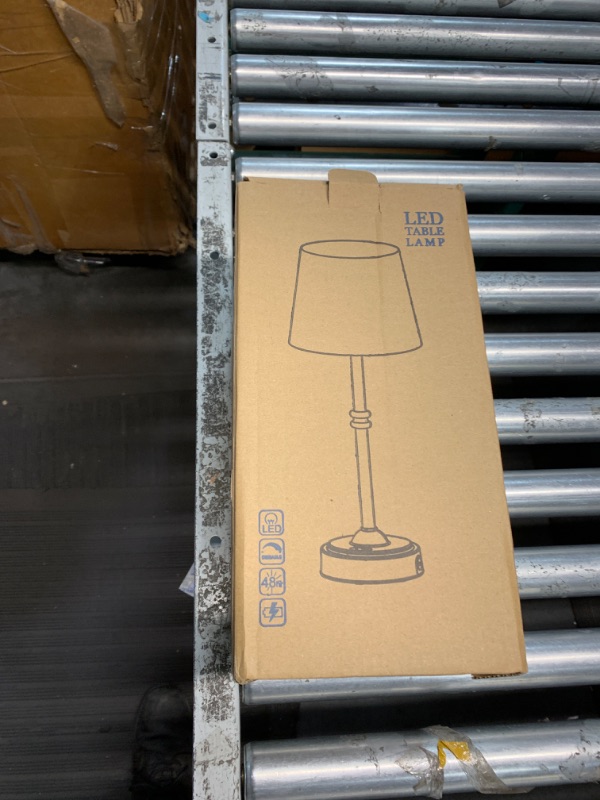 Photo 1 of (MISSING BULB) O’Bright Seraph - Cordless LED Table Lamp with Dimmer, Built-in Rechargeable Battery, 3-Level Brightness, Patio Table Lamp, Bedside Night Lamp, Ambient Light for Restaurant, Antique Brass