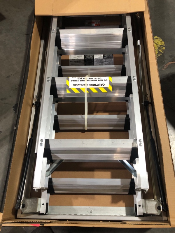 Photo 1 of (see all images)LITE 10-Foot Aluminium Attic Ladder 54" W x 25.5" H, 375-Pound Load Capacity, Type IAA, AP2540MG