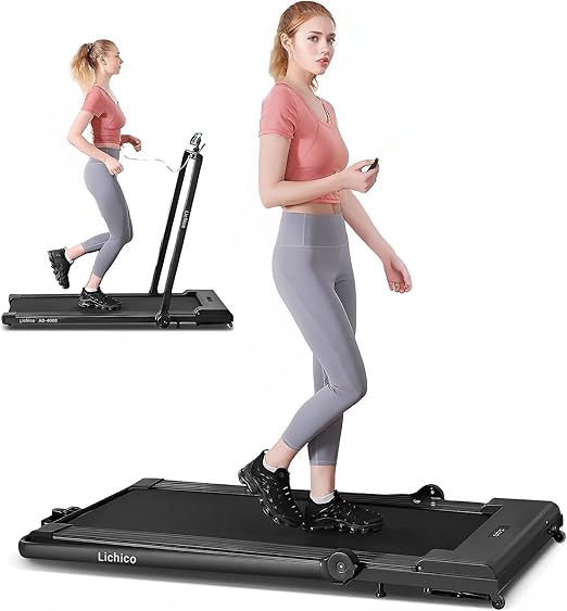Photo 1 of ***ITEM TESTED FOR POWER, UNABLE TO TEST FURTHER***Lichico Walking Pad Under Desk Treadmill?Portable Small Treadmills for Home and Office?Super Quiet Brushless Motorized Walking Jogging Running Machine with Remote Control
