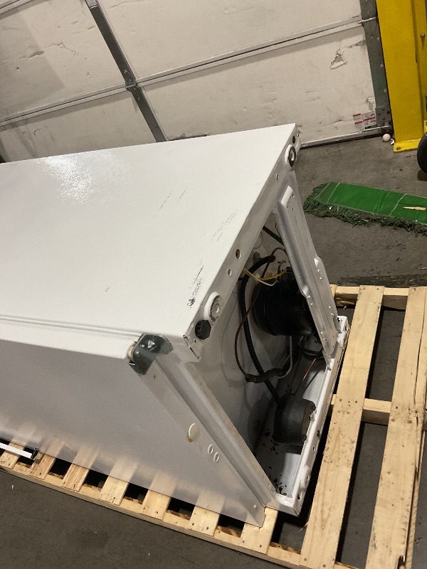 Photo 1 of **Nonfunctional**
**damaged**
**selling for parts**
Hamilton Beach HBFRF1100, 11 cu ft, Upright Freezer, White