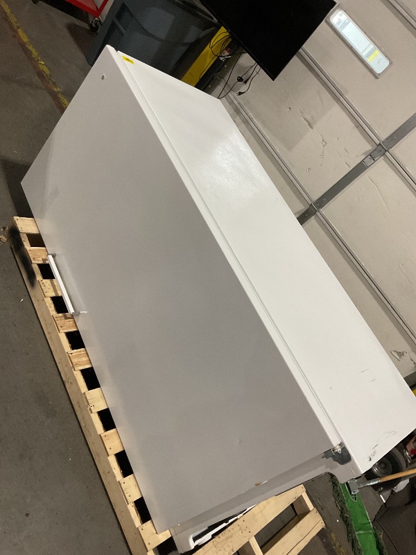 Photo 1 of **Nonfunctional**
**damaged**
**selling for parts**
Hamilton Beach HBFRF1100, 11 cu ft, Upright Freezer, White