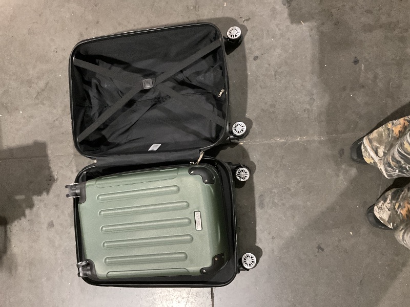 View 2 of ***MISING PARTS**MINOR DAMAGE***ANTHONY JACKSON 3 Piece ABS Luggage Set – Lightweight Suitcases with Spinner Wheels – 3 Different Sizes – TSA Lock – Hard Shell Travel Luggage for Men & Women (Dark Khaki, 3 Of Set)