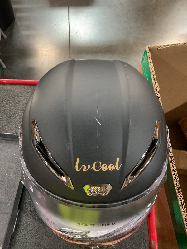 View 3 of *** SCRATCH ON TOP ***
Fizcvky Full Face Motorcycle Helmet with Bluetooth - DOT Matte Black, M