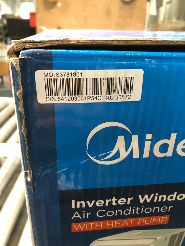 Photo 1 of ***HEAVILY USED AND DIRTY - INCOMPLETE - UNABLE TO TEST - SEE PICTURES***
Midea MAW08HV1CWT EasyCool Smart Inverter Air Conditioner Window Unit with Heat, 8,000 BTU, White