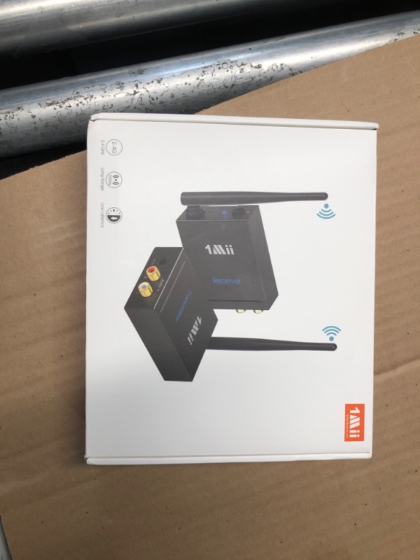 Photo 1 of (Used)(see images)1Mii 2.4Ghz Wireless Audio Transmitter Receiver for TV, 320ft Long Range 20ms Low Delay 192kHz/24bit HiFi Audio, Wireless Adapter Kit for Subwoofer/Powered Speaker/Stereo/Soundbar, RCA(3.5mm)Out/input