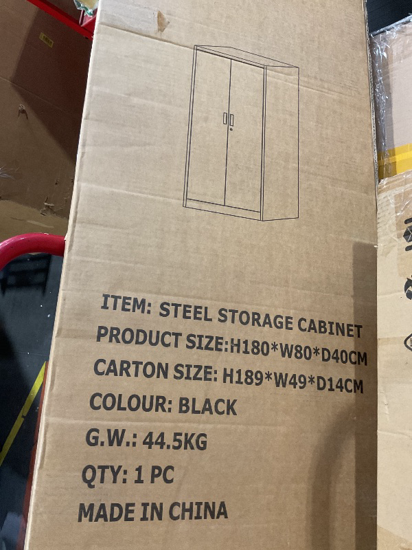 Photo 1 of (See all images)Steel storage cabinet H189 x w49 x d14cm