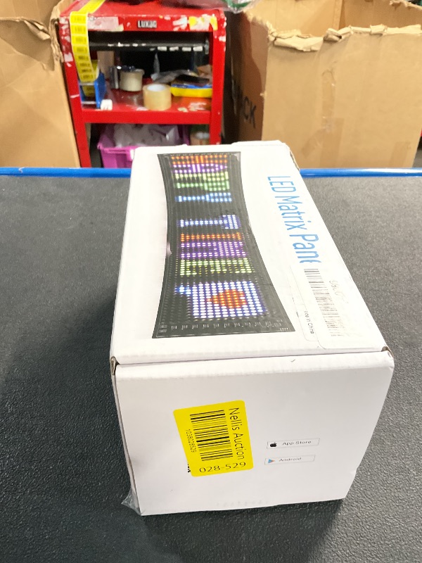 Photo 1 of KJOY Double Row Multi Ttask Loop Playback LED Sign,31''x8'' Flexible 24V/2A Huge Bright Programmable LED Sign, Bluetooth App Control Custom Text Digital Scrolling LED Display for Store Schools Hotel