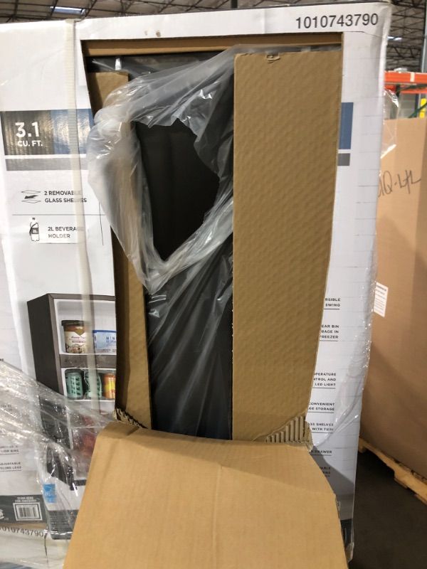Photo 1 of ***FACTORY SEALED***3.1 Cu.Ft Small Fridge with Freezer,Compact Refrigerator with 2 Doors,Mini Fridge with Adjustable Removable Glass Shelves for Bedroom,Dorm or Apartment,Grey