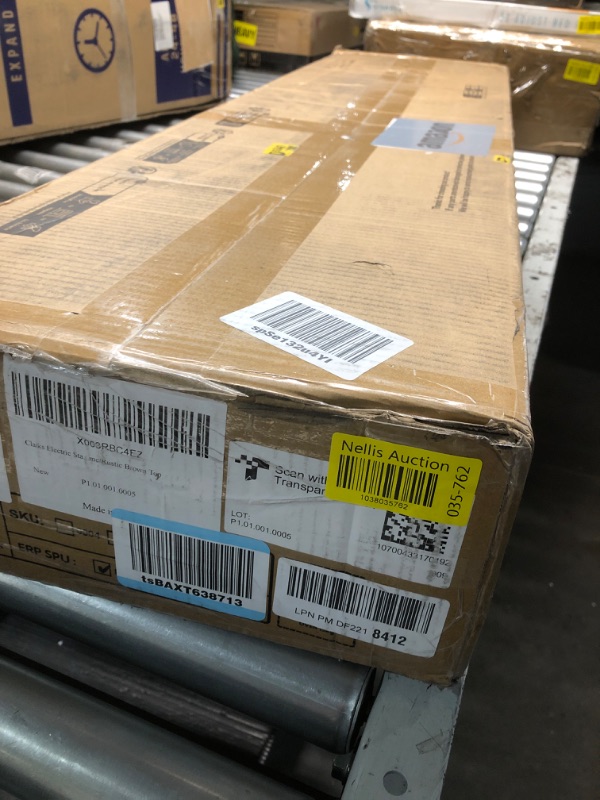 Photo 1 of ***FACTORY SEALED***Claiks Electric Standing Desk, Adjustable Height Stand up Desk, 24x48 Inches Sit Stand Home Office Desk with Splice Board, Black Frame/Rustic Brown Top