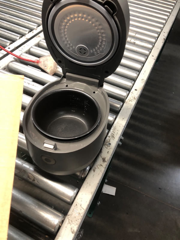 Photo 1 of CUCKOO Rice Cooker 3 Cup Uncooked / 6 Cup Cooked, Modern Fuzzy Logic Rice Cooker Small with Delay Timer & Keep Warm Setting, One-Touch Auto Clean Mode, Non-Stick Inner Pot, Gray (CR-0375FG)