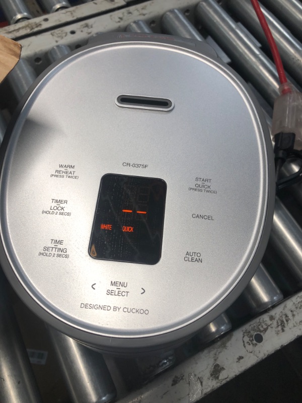 Photo 1 of CUCKOO Rice Cooker 3 Cup Uncooked / 6 Cup Cooked, Modern Fuzzy Logic Rice Cooker Small with Delay Timer & Keep Warm Setting, One-Touch Auto Clean Mode, Non-Stick Inner Pot, Gray (CR-0375FG)