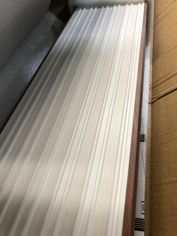 Photo 1 of *****NEW**** ONE PANEL IS DAMAGED****SEE PICTURES***Art3 dwallpanels 8 Pack Wood Slat Wall Paneling, 104'' x 6.7'' WPC Soundproof 3D Wall Panels for Interior Wall Decor, Fluted Textured Panel Wall Slats, Teak