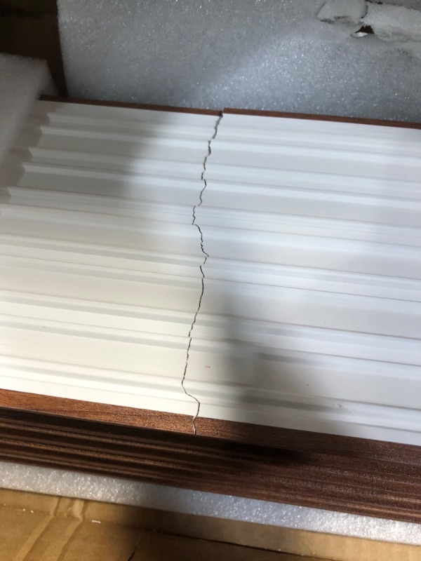 Photo 1 of *****NEW**** ONE PANEL IS DAMAGED****SEE PICTURES***Art3 dwallpanels 8 Pack Wood Slat Wall Paneling, 104'' x 6.7'' WPC Soundproof 3D Wall Panels for Interior Wall Decor, Fluted Textured Panel Wall Slats, Teak