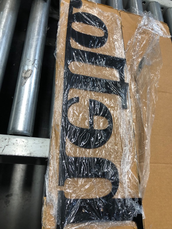 Photo 1 of Metal Hello Sign, Welcome Porch Sign, Front Porch Decor, Front Door Wall Decor, Entryway Sign, Outside Vertical Wall Decoration, Black (23x6 inches)