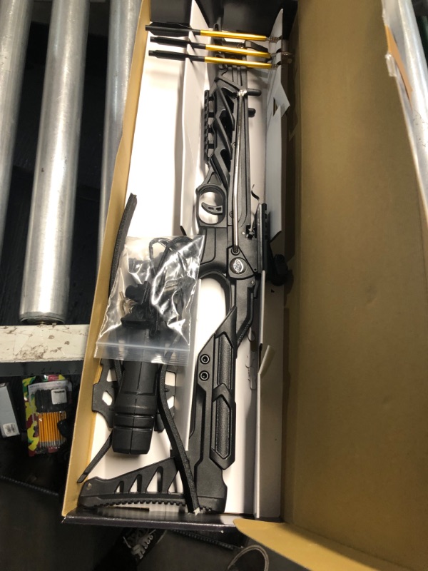 Photo 1 of ***NONREFUNDABLE, PARTS ON.Y**MTech USA Pistol Crossbow with Shoulder Stock
The MTech USA MT-TCS2BK recurve pistol crossbow is equipped with picatinny rails mounted on both the bottom and the top of the crossbow, it has an adjustable shoulder stock, a rem