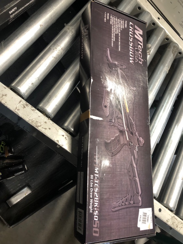 Photo 1 of ***NONREFUNDABLE, PARTS ON.Y**MTech USA Pistol Crossbow with Shoulder Stock
The MTech USA MT-TCS2BK recurve pistol crossbow is equipped with picatinny rails mounted on both the bottom and the top of the crossbow, it has an adjustable shoulder stock, a rem