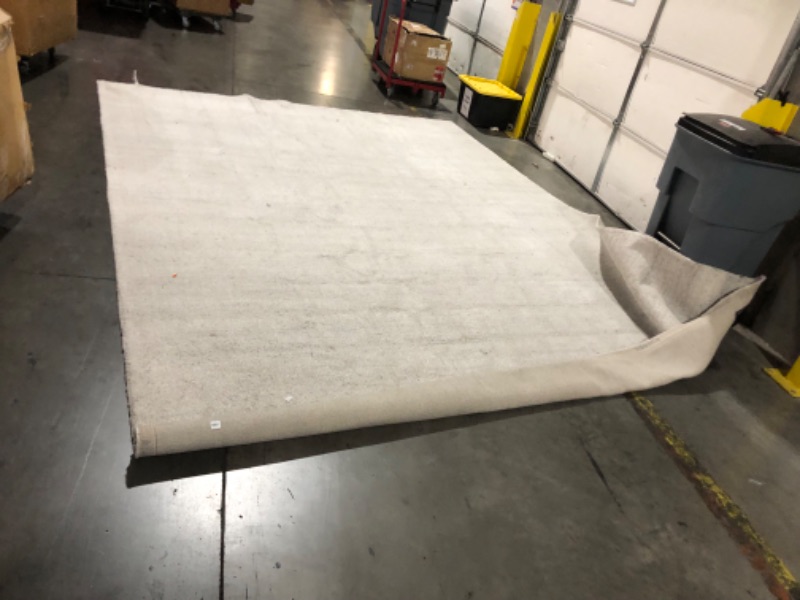 Photo 1 of ***HEAVILY USED AND DIRTY - SEE PICTURES***
SAFAVIEH Abstract Collection X-Large Area Rug - 11' x 15', Light Grey, Handmade Wool & Viscose, Ideal for High Traffic Areas in Living Room, Bedroom (ABT141E), 118.5 Pounds
