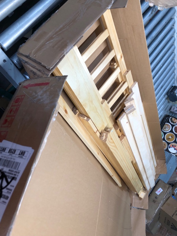 Photo 1 of ***INCOMPLETE - MISSING INSTRUCTIONS AND HARDWARE - SEE PICTURES***
Bellemave Full Size House Bed Frame, House Beds for Kids, Montessori Floor Bed with Fence, Playhouse for Kids, Natural