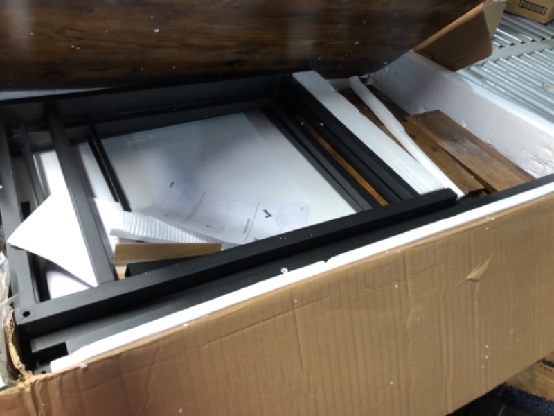 Photo 1 of ***MAJOR DAMAGE - CORNER BROKEN - SEE PICTURE***
Tribesigns Two Person Desk, 79 Inch Double Desk with 2 Drawers, Large Computer Desk Long Desks with Storage Shelves, Writing Table Study Desk for Home Office, Rustic Brown (NY001)