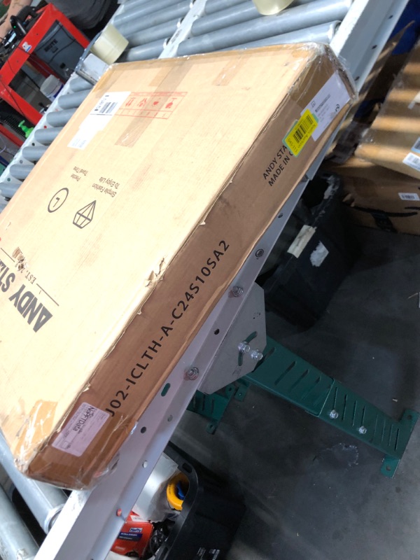 Photo 1 of ANDY STAR 24 Inch Outdoor Clocks Waterproof,Large Outdoor Wall Clocks for Garden Patio Pool, Weatherproof Illuminated Metal Clock Battery Operated with Thermometer&Hygrometer, Silver Non Ticking