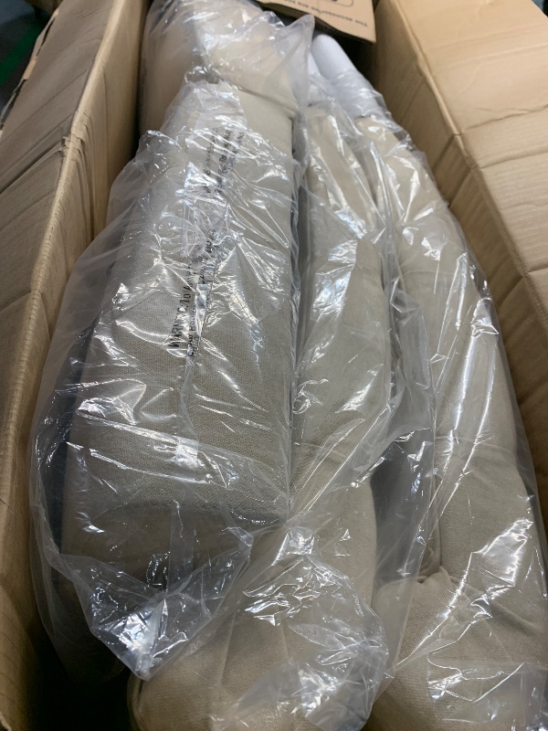 Photo 1 of  COLAMY Upholstered Parsons Dining Chairs Set of 2, Button Tufted High Back,Beige
