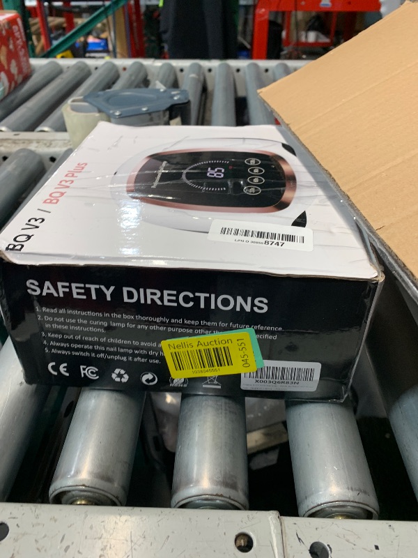 Photo 1 of (MISSING POWER CORD) UV LED Nail Lamp, Gugusure Upgrade 180W Nail Dryer for Gel Polish with LCD Display, Auto Sensor and 4 Timer Settings, Professional Curing Lamp Light with 42 Beads for Salon and Home