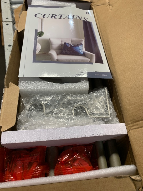 Photo 1 of Double Curtain Rod Set – Design Ideal for Blackout or Room Darkening Panels, 28 to 48 Inches grey