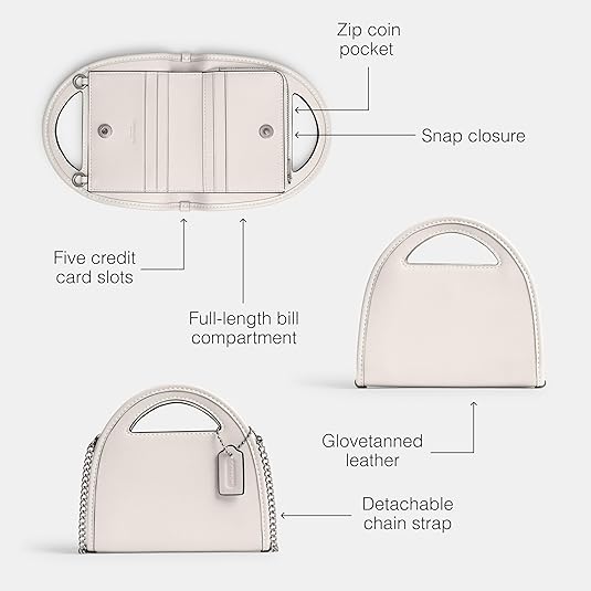 Photo 1 of *USED MISSING CHAIN STRAP*Coach Womens Top Handle Card Case