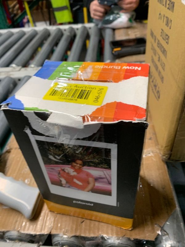 Photo 1 of (MISSING SOME FILM) Polaroid Now 3rd Generation I-Type Instant Camera + Film Bundle - Now Black Camera + 16 Color Photos (6560)