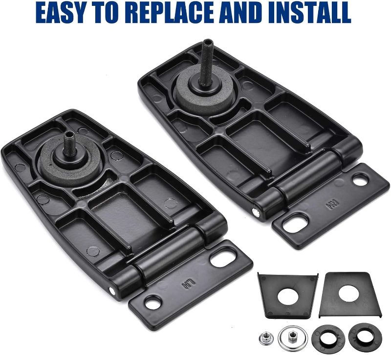 Photo 1 of *USED MISSING PARTS*Nakuuly Liftgate Window Hinges 926-119 Compatible with Jeep Wrangler 1987-2006 Replaces 5013722AA 5013722AB Pair of Rear Left & Right Tailgate Hatch Back Window Glass Hinge