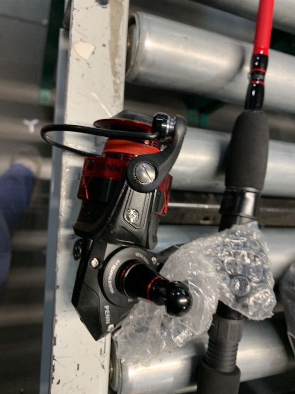 Photo 1 of (MISSING TIP) PENN Fierce IV Spinning Reel and Fishing Rod Combo, Black/Red