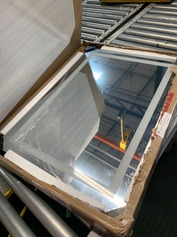 Photo 1 of (UNTESTED) Amorho LED Bathroom Mirror, 20" X28" with Front Light and Backlit, Stepless Dimmable Wall Mount Mirrors, Anti-Fog, Shatter-Proof, Memory, 3 Colors Lihgting, LED Vanity Mirror(Horizontal/Vertical)