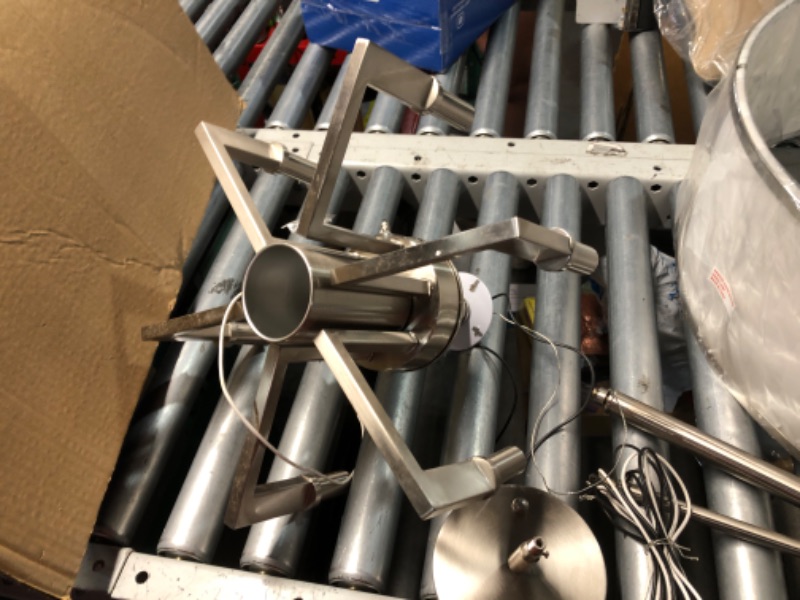 Photo 1 of ***MAJOR DAMAGE - INCOMPLETE - PARTS ONLY - SEE COMMENTS***
Livex Lighting 62616-91 Park Ridge 6 Light Chandelier, Brushed Nickel