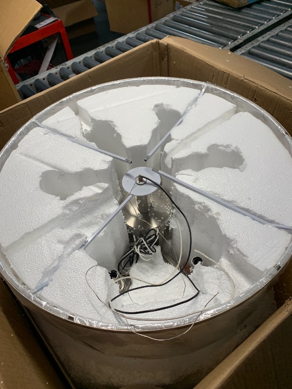 Photo 1 of ***MAJOR DAMAGE - INCOMPLETE - PARTS ONLY - SEE COMMENTS***
Livex Lighting 62616-91 Park Ridge 6 Light Chandelier, Brushed Nickel