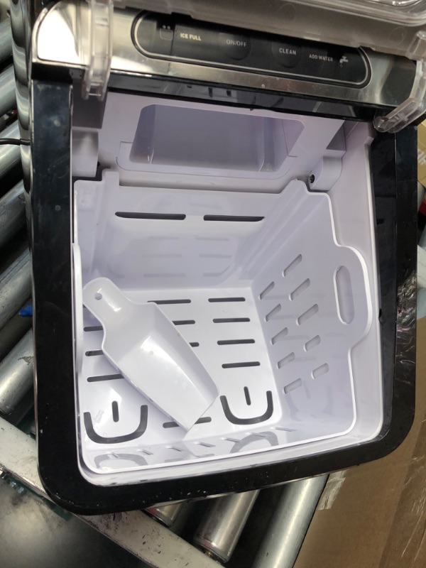 Photo 1 of ***MAJOR DAMAGE - SEE PICTURES - DOESN'T POWER ON***
EUHOMY Nugget Ice Maker Countertop, Max 34lbs/Day, 2 Way Water Refill, Self-Cleaning Pebble Ice Maker Machine with 3Qt Reservoir, Ideal for Home, Office, Bar, and Party. (Silver)