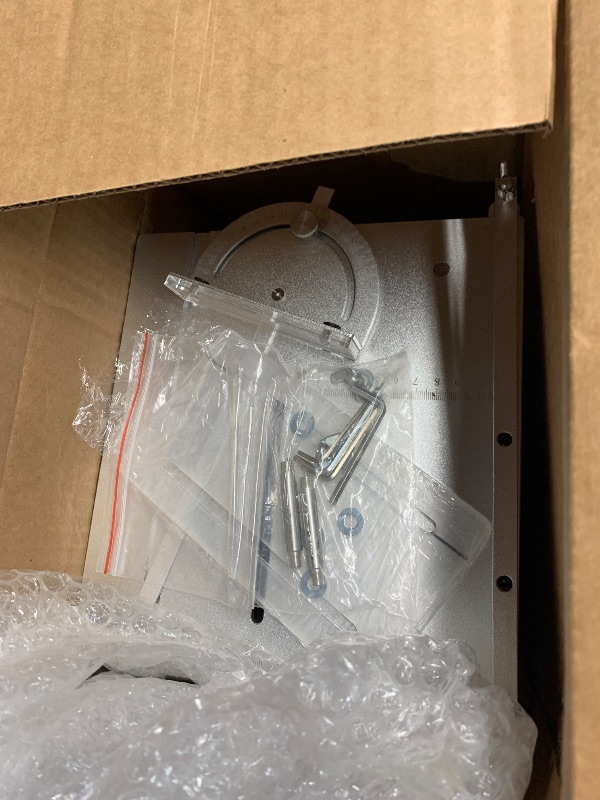 Photo 1 of MXBAOHENG Mini Table Saw for Crafts & DIY Projects, 220W Stepless Speed Control, Portable Hobby Table Saw with 1.3-Inch Adjustable Height, 4-Inch Blade, for Model Making, Wood/Plastic/Acrylic Cutting