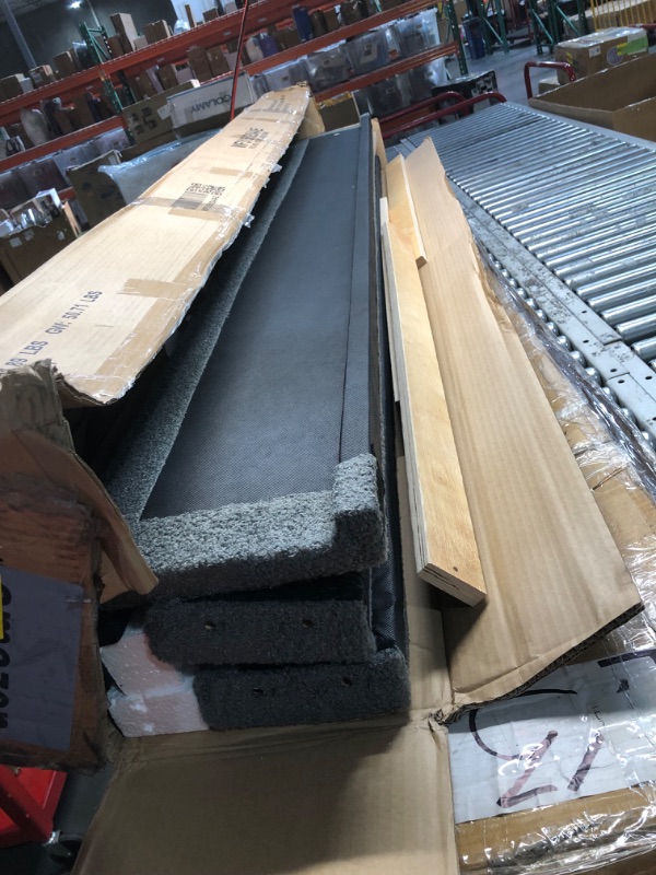 Photo 1 of ***INCOMPLETE - SEE COMMENTS***
Merax Twin Size Upholstered Platform Bed with Wood Supporting Feet and Twin Size Trundle, Gray
