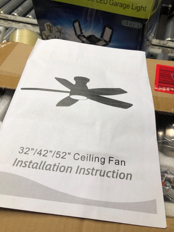 Photo 1 of ***STOCK PHOTO REFERENCE ONLY*** Surtime Ceiling Fans with Lights-36 Low Profile Ceiling Fan with Light and Remote/APP Control,Flush Mount,DC Reversible,LED Dimmable Blakc Ceiling Fans for Bedroom,Indoor/Outdoor Patio Use (UNKNOWN SIZE) 