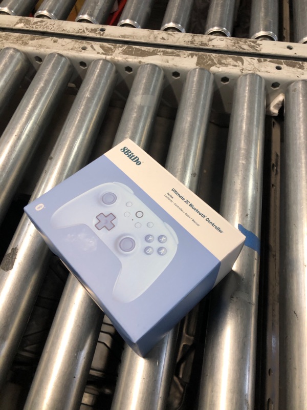 Photo 1 of 8Bitdo Ultimate 2C Hall Effect Joysticks Bluetooth Controller with Remappable L4/R4 Bumpers, 6-axis Motion Control, Rumble Vibration and Turbo Function for Switch (Blue)