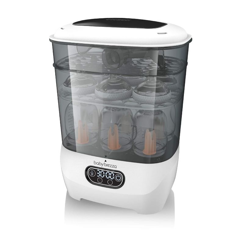Photo 1 of Baby Brezza Bottle Sterilizer and Dryer Advanced – Electric Steam Sterilization Machine Universal Sterilizing for All Bottles: Plastic + Glass Pacifiers Breast Pump Parts - HEPA Filtration
