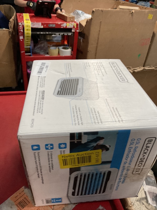 Photo 1 of ***HEAVILY USED AND DIRTY - POWERS ON - UNABLE TO TEST FURTHER***
BLACK+DECKER Desktop Air Cooler, Personal Portable Fan with 3-Speeds, Evaporative Air Cooler with 0.5L Water Tank, Air Cooler Fan for Desk, Home, Office, Bedroom, and more, BDMC10, White/Gr