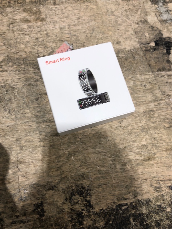 Photo 1 of XiaYchaug Smart Rings for Women Men Health Rings with Charging Case, Display Screen, IP68 Waterproof, Fitness Tracker with Heart Rate, Blood Oxygen, Sleep Tracker, Step Tracker (Black, 9#)