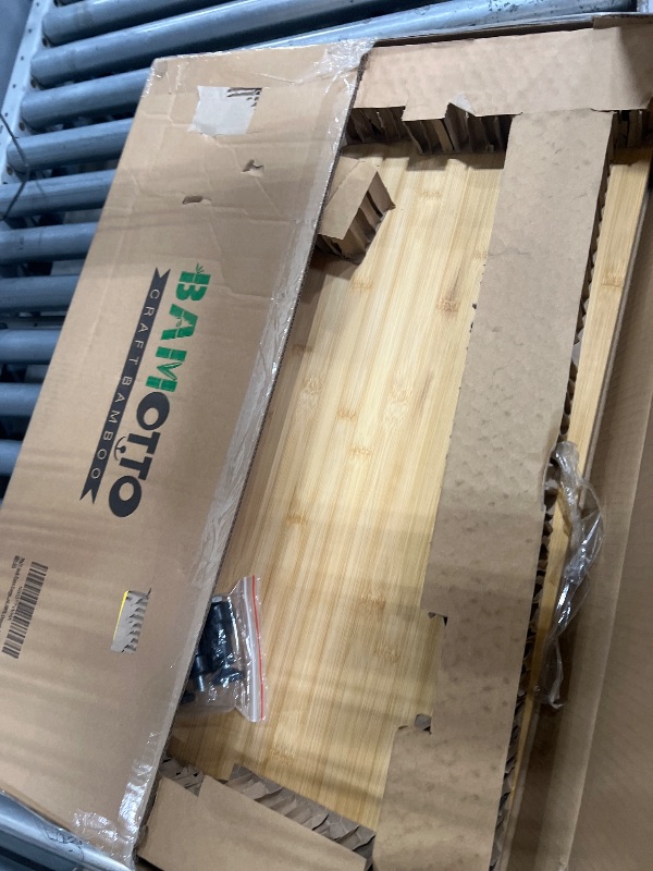 Photo 1 of 30 x 21 in Extra Large Bamboo Cutting Board and Stovetop Cover, Stove Top Cover Chopping Board with Detachable Legs and Juice Groove, Sink Cover Board, for Restaurant Kitchen Countertop