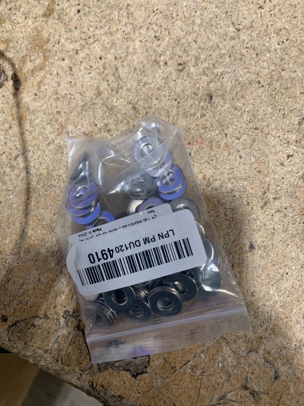 Photo 1 of 1/4" Stainless Flat Washer, 5/8" Outside Diameter, 18-8(304) Stainless Steel Washers Flat (100 Pack)