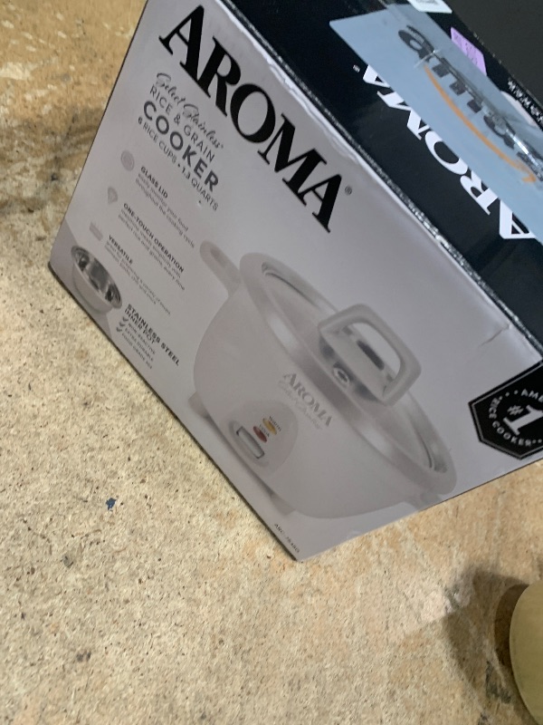 Photo 1 of AROMA® 6-Cup(cooked) / 1.3Qt. Select Stainless™ Rice Cooker, Stainless Steel Inner Pot (ARC-753SG)
