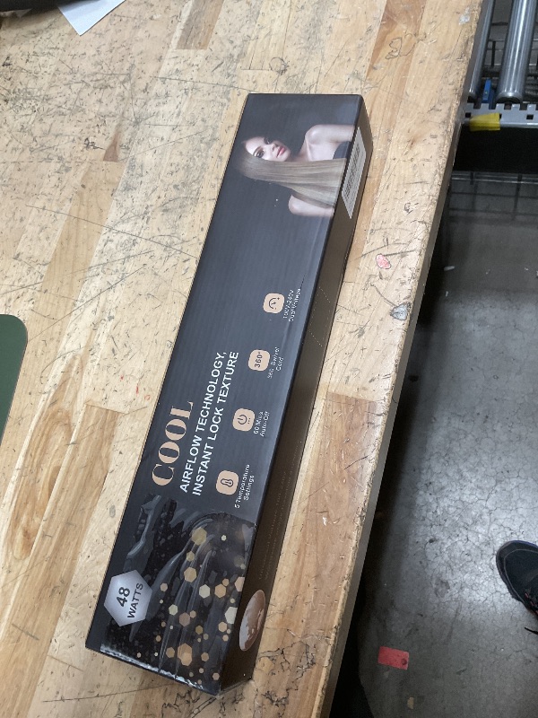 Photo 1 of SKIMI Airflow Styler, Titanium Flat Iron Hair Straightener, Professional Curling Iron with Cooling Air Vents to Lock in Style, 5 Temps & Dual Voltage, Auto Off(Black & Champagne).