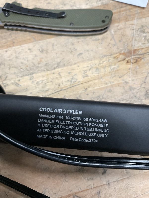 Photo 1 of SKIMI Airflow Styler, Titanium Flat Iron Hair Straightener, Professional Curling Iron with Cooling Air Vents to Lock in Style, 5 Temps & Dual Voltage, Auto Off(Black & Champagne).