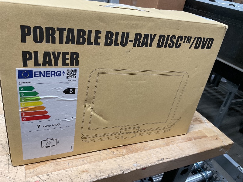 Photo 1 of 17.6" Portable Blu Ray DVD Player with 15.4" Screen, HDMI Input/Output, Sync Screen, 5 Hours Playing Time, 1080P MP4 MKV Video, Surround Audio, USB SD