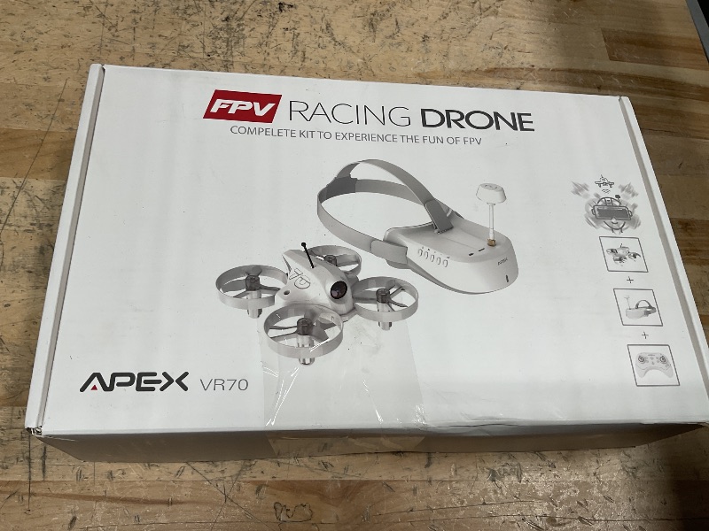 Photo 1 of APEX VR70 FPV Drone Kit, First-Person View with Goggles, Brushed Racing for Beginners Super-Wide 120° FPV, Low-Latency 5.8G Transmission, Drop-resistant, Suitable Novice Practice Drones